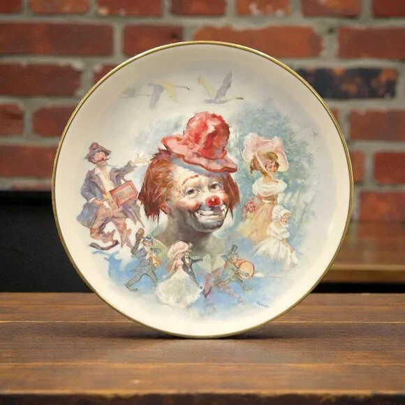Set of 4 Vintage Julian Ritter Clown Plates, 1977 Whimsical Circus Art - Picture 12 of 12